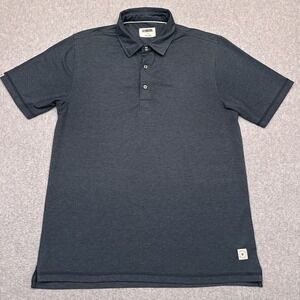 Linksoul Delray Polo Shirt Men Medium Blue Stretch Performance Golf Short Sleeve